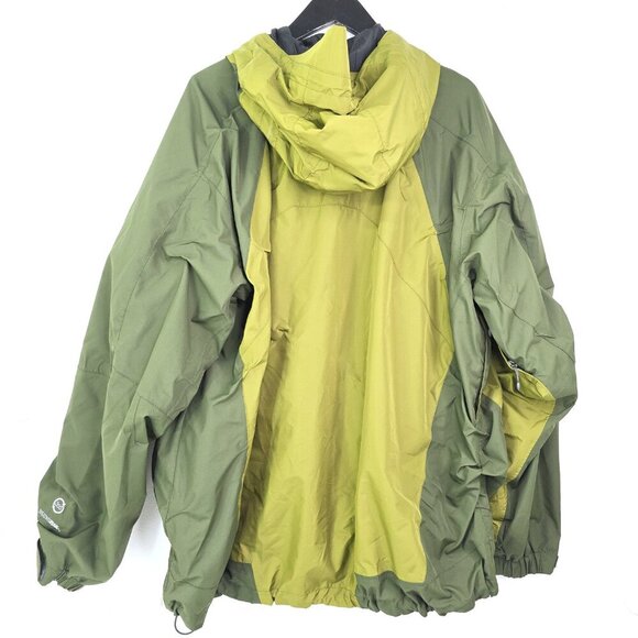 Eddie Bauer Weather Edge 365 Olive Green Color Block Waterproof Hooded Jacket - Picture 11 of 12
